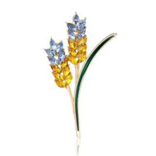 Брошка пшениця жовто-блакитна, колоски, брошка символ України - Інтернет-магазин спільних покупок ToGether