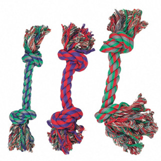 Іграшка для собак Flamingo Cotton Bone 2 Knots Mini, 14 см - Інтернет-магазин спільних покупок ToGether