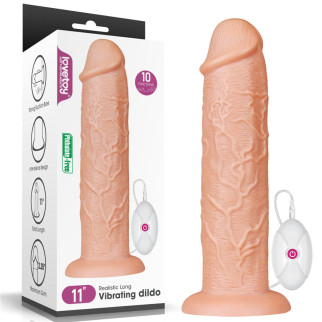 Реалістичний вібратор - King-Sized Realistic Long Vibrating Dildo 11" Flesh  18+ - Інтернет-магазин спільних покупок ToGether