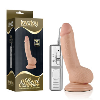 Вібратор - Real Extreme Vibrating Dildo 7"  18+ - Інтернет-магазин спільних покупок ToGether