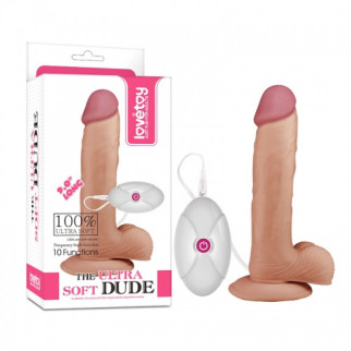 Реалістичний вібратор - The Ultra Soft Dude Vibrating 9"  18+ - Інтернет-магазин спільних покупок ToGether