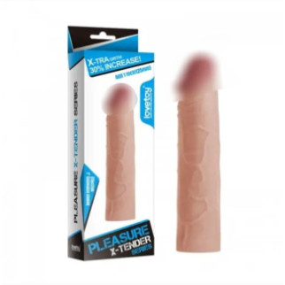 Насадка на член — Pleasure X-Tender Penis Sleeve Add 1" Flesh 18+ - Інтернет-магазин спільних покупок ToGether