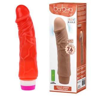 Вібратор — Barbara Jeff Vibrator Red, 19,5 см 18+ - Інтернет-магазин спільних покупок ToGether