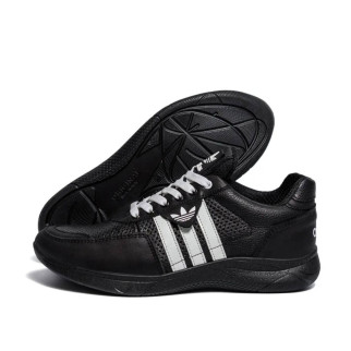 Шкіряні літні кросівки перфорація Adidas колір чорний, білий  - Інтернет-магазин спільних покупок ToGether
