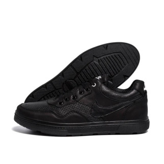 Шкіряні літні кросівки перфорація Nike чорні  - Інтернет-магазин спільних покупок ToGether