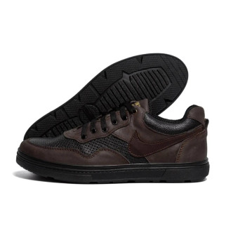 Шкіряні літні кросівки перфорація Nike колір чорний, коричневий  - Інтернет-магазин спільних покупок ToGether