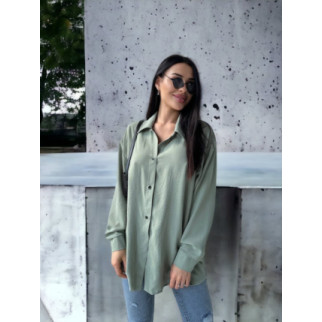 Женская стильная рубашка цвета олива - Інтернет-магазин спільних покупок ToGether