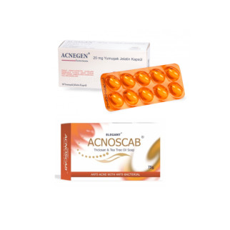 Комплекс від акне і вугрів Акнеген 20 мг і антибактеріальне мило Acnoscab 75г - Інтернет-магазин спільних покупок ToGether