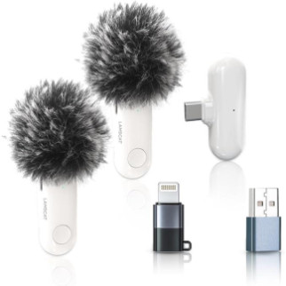 Бездротовий петличний мікрофон LAMSCAT для iPhone,iPad,Android.USB C,ПК, бездротовий петличний мікрофон для - Інтернет-магазин спільних покупок ToGether
