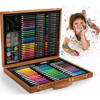 Набір для малювання 150 предметів Дерев'яна валіза Подарунковий набір для малювання - Інтернет-магазин спільних покупок ToGether