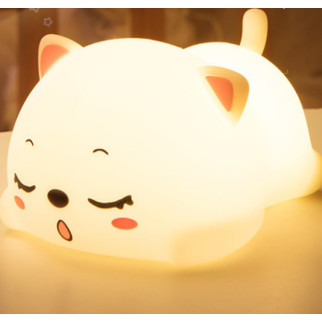 Нічний RGB LED світильник силіконовий Сплячий кошеня з акумулятором - Інтернет-магазин спільних покупок ToGether