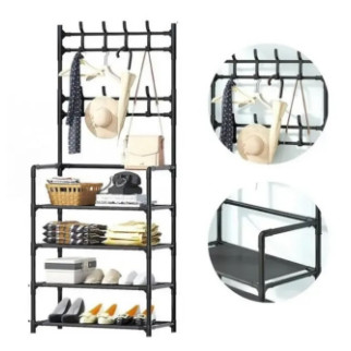 Підлогова вішалка для одягу та взуття органайзер з полицями New simple floor clothes rack size - Інтернет-магазин спільних покупок ToGether