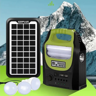 Портативна система освітлення FM радіо + Bluetooth сонячна автономна система Solar GDPlus GD-8071 - Інтернет-магазин спільних покупок ToGether