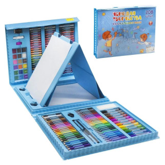 Набір для малювання валізу 208 предметів Колір синій - Інтернет-магазин спільних покупок ToGether