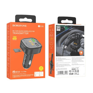 FM-трансмітер Borofone BC43 Flash QC3.0 car BT FM transmitter, - Інтернет-магазин спільних покупок ToGether