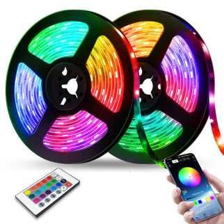 Світлодіодна стрічка BLUETOOTH RGB підсвітка комплект 5 метрів різнобарвна 5V USB LED 5050 - Інтернет-магазин спільних покупок ToGether