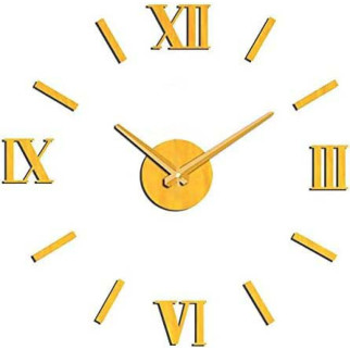 Настінний годинник 3D до 35 см Золоті цифри DIY CLOCK - Інтернет-магазин спільних покупок ToGether
