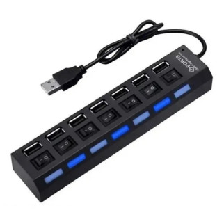 USB-хаб на 7 портів USB 2.0 з вимикачами та підсвіткою - Інтернет-магазин спільних покупок ToGether