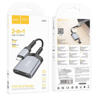 Перехідник Hoco UA25 2-in-1 card reader Type-C, - Інтернет-магазин спільних покупок ToGether
