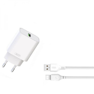 Мережевий Зарядний Пристрій XO L103 1USB QC 18W+USB to Type-C, - Інтернет-магазин спільних покупок ToGether