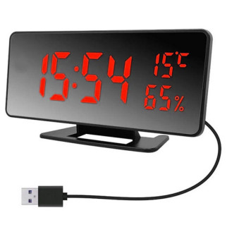 Годинник мережевий VST-888Y-1, червоні цифри + температура, вологість, USB - Інтернет-магазин спільних покупок ToGether
