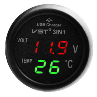 Автомобільний Термометр-Вольтметр VST-706-4: Безпека та Контроль - Інтернет-магазин спільних покупок ToGether