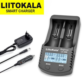 Зарядний пристрій LiitoKala Lii-300, 2хAA/ AAA/ 26650/ 22650/ 18650/ 17670/ 18500/ 18350/ 17500/ 17335/ 14500/ - Інтернет-магазин спільних покупок ToGether