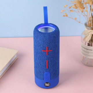 Компактна блютуз колонка з функцією радіо та гучним зв'язком синя TG619C speakerphone Blue - Інтернет-магазин спільних покупок ToGether
