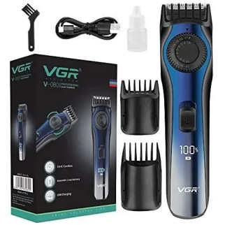 Машинка (тример) для стрижки волосся та бороди VGR V-080 Professional, 2 насадки, USB зарядка - Інтернет-магазин спільних покупок ToGether