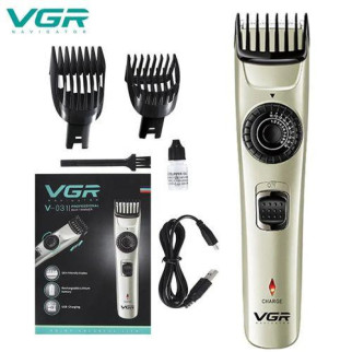 Машинка (тример) для стрижки волосся та бороди VGR V-031, 2 насадки, USB зарядка - Інтернет-магазин спільних покупок ToGether