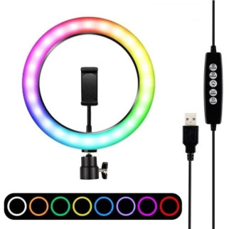 Кольцевая LED лампа RGB  1 крепл.тел USB Кольцевая лампа RGB LED MJ33 33см - Інтернет-магазин спільних покупок ToGether