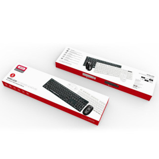 Комп'ютерна бездротова клавіатура та мишка XO KB-02, Білий колір, - Інтернет-магазин спільних покупок ToGether