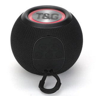 Портативна блютуз колонка куля з підсвічуванням радіо гучний зв'язок чорна TG337 RGB FM speakerphone black - Інтернет-магазин спільних покупок ToGether