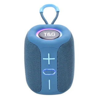 Портативна блютуз колонка синя з радіо підсвічіванням гучний зв'язок TG658 FM RGB speakerphone blue - Інтернет-магазин спільних покупок ToGether