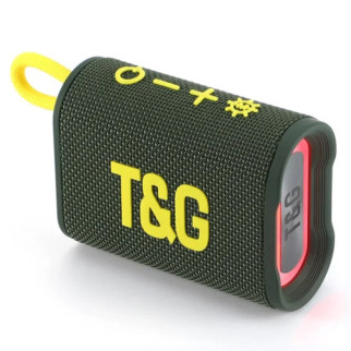 Bluetooth-колонка TG396 Green з RGB ПІДСВІЧУВАННЯМ, Музичний Космос - Інтернет-магазин спільних покупок ToGether