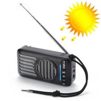 Bluetooth-колонка TG368, speakerphone, радіо, сонячна батарея, black - Інтернет-магазин спільних покупок ToGether