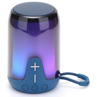 Блютуз колонка з підсвічуванням об'ємний стереозвук синя TG652 RGB TWS speakerphone blue - Інтернет-магазин спільних покупок ToGether