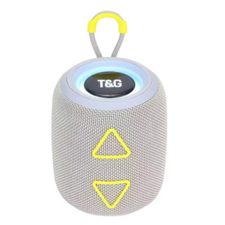 Блютуз колонка портативна сіра компактна аудіо система з радіо та підсвіткою TG655 RGB FM speakerphone grey - Інтернет-магазин спільних покупок ToGether