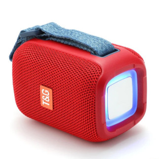 Bluetooth-колонка TG339 з RGB ПІДСВІЧУВАННЯМ, speakerphone, радіо, red - Інтернет-магазин спільних покупок ToGether