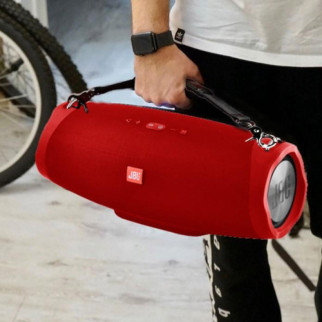 Портативна блютуз колонка Boombox із ручкою 44см потужна акустична система з павербанком BOMBOX-HUGE червона - Інтернет-магазин спільних покупок ToGether