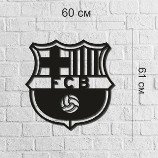 Футбольний логотип Барселона на стіну, настінна емблема з дерева, великий значок на тему футбол для фаната - Інтернет-магазин спільних покупок ToGether