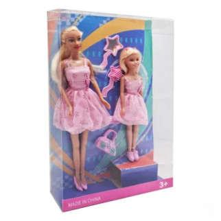 Ігровий набір Лялька з донькою DEFA 8126 з аксесуарами (Рожевий) - Інтернет-магазин спільних покупок ToGether