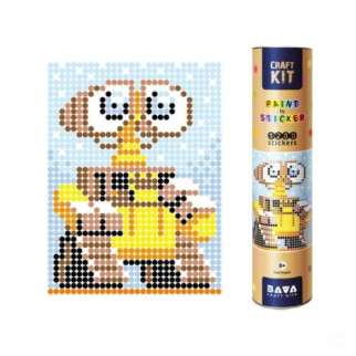 Картина за номерами стікерами в тубусі "Робот жовтий" (WALL-E), 1200 стікерів 1883 33х48 см - Інтернет-магазин спільних покупок ToGether