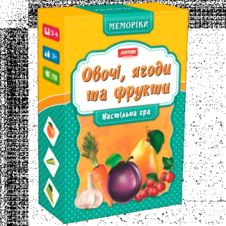 Дитяча настільна гра "Овочі та фрукти (Мемо)" 0659, 35 парних картинок - Інтернет-магазин спільних покупок ToGether