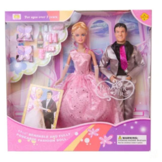 Набір лялька Барбі з нареченим DEFA 20991 з аксесуарами (Рожева) - Інтернет-магазин спільних покупок ToGether