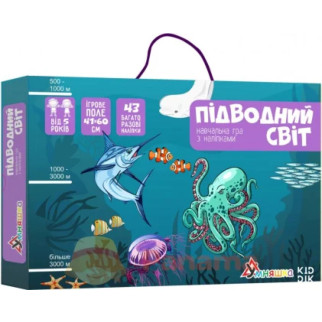 Дитяча гра з багаторазовими наклейками "Підводний світ" (KP-008), 43 наклейки - Інтернет-магазин спільних покупок ToGether