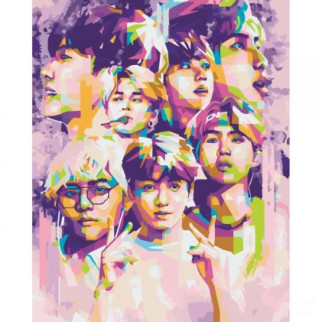 Картина за номерами "BTS. Bangtan Boys" Art Craft 10273-AC 40х50 см - Інтернет-магазин спільних покупок ToGether