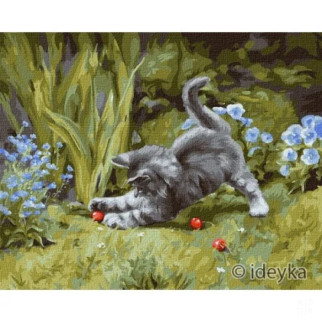 Картина за номерами "Грайливий кошеня" ідейки KHO4251 40х50 см - Інтернет-магазин спільних покупок ToGether