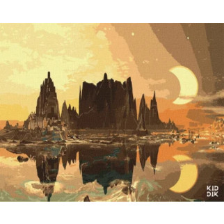 Картина за номерами "Золоте місто" Ідейка KHO2853 40х50 см - Інтернет-магазин спільних покупок ToGether