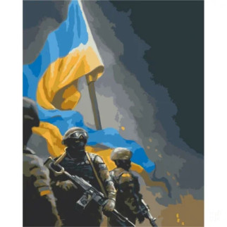 Картина за номерами "Українські воїни" 10339-NN 40х50 см - Інтернет-магазин спільних покупок ToGether